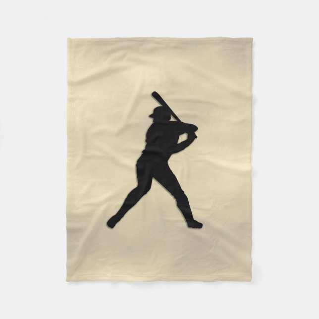 Baseball Batter hoch Fleecedecke (Vorderseite)