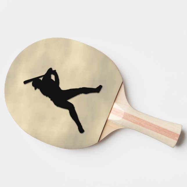 Baseball Batter hoch Tischtennis Schläger (Seitenansicht)