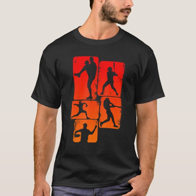 Baseball Batter Kids Boys Jugendmänner T-Shirt (Vorderseite)
