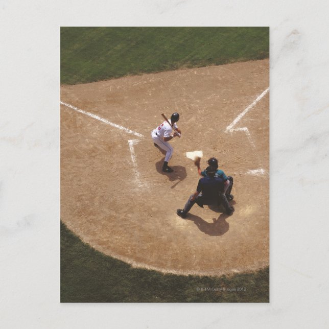 Baseball bei Zuhause Plate Postkarte (Vorderseite)