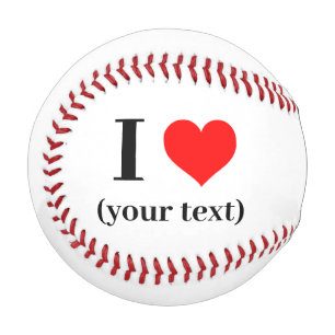 Baseball - Benutzerdefiniertes I Herz (Ihr Text)