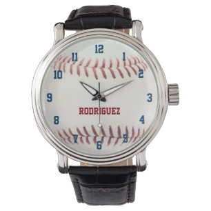 Baseball-Beschaffenheit personalisiert Armbanduhr