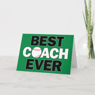 Baseball Best Coach je Little League Danke Karte