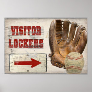 Baseball-Besucher-Schließfach Poster