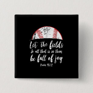 Baseball Bibel Verse Niedlicher Christlicher Psalm Button