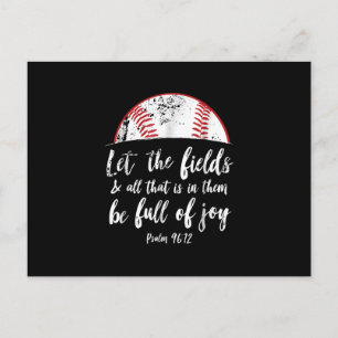 Baseball Bibelvers Süßer christlicher Psalm 96 Postkarte