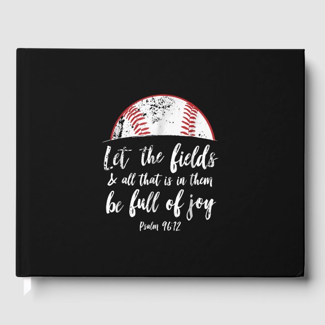 Baseball Bible Verse Niedlicher Christlicher Psalm Gästebuch (Vorderseite)