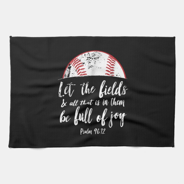 Baseball Bible Verse Niedlicher Christlicher Psalm Geschirrtuch (Horizontal)