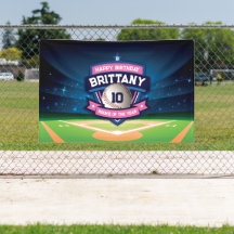 Baseball Birthday banner backdrop