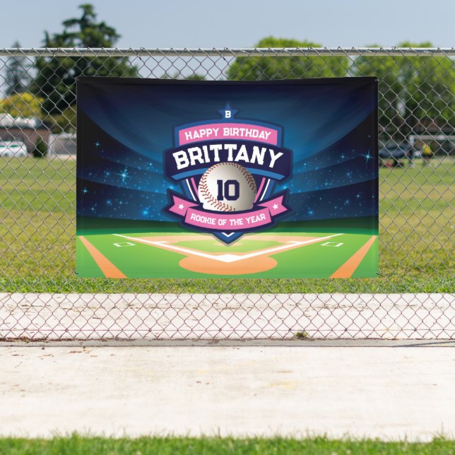 Baseball Birthday banner backdrop (Insitu)