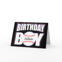 Baseball Birthday Boy Custom Player Name Sports