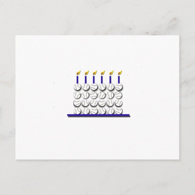 Baseball Birthday Cake Postkarte (Vorderseite)