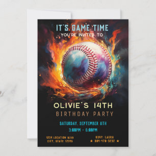 Baseball Birthday Einladung