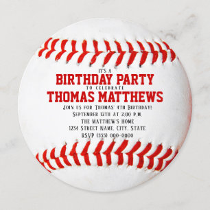 Baseball Birthday Einladung