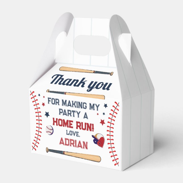 Baseball Birthday Geschenkschachtel (Vorderseite)