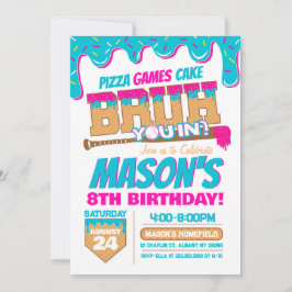 Baseball Birthday Invitation Drip Bruh Theme Einladung