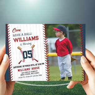 Baseball Birthday Komm, mach ein Party Einladung