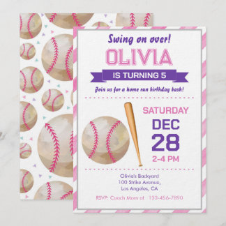 Baseball Birthday Party Einladung