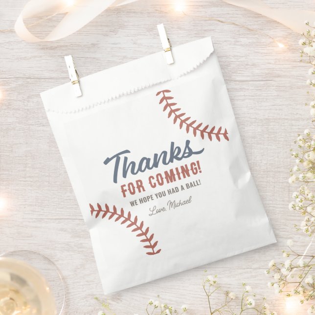 Baseball-Birthday-Party Geschenktütchen (Ausgeschnitten)