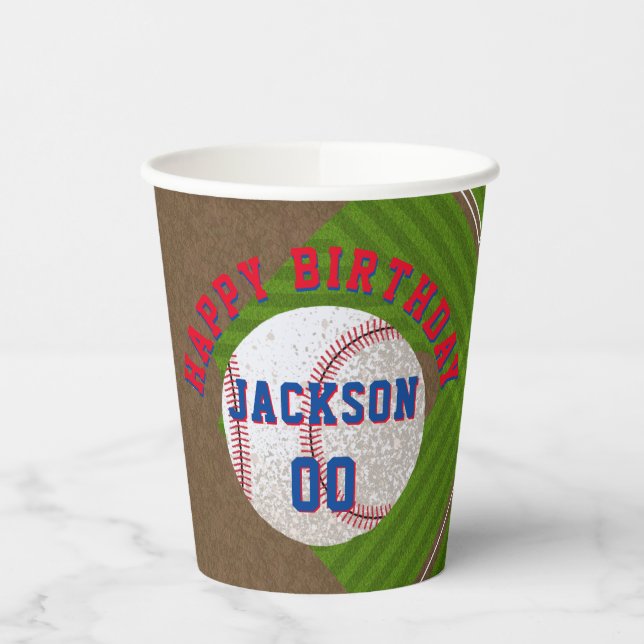 Baseball-Birthday-Party Pappbecher (Links)