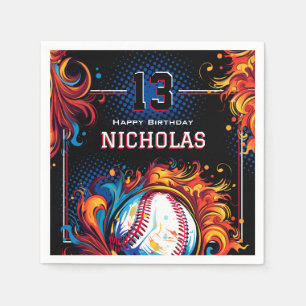 Baseball-Birthday-Party Serviette