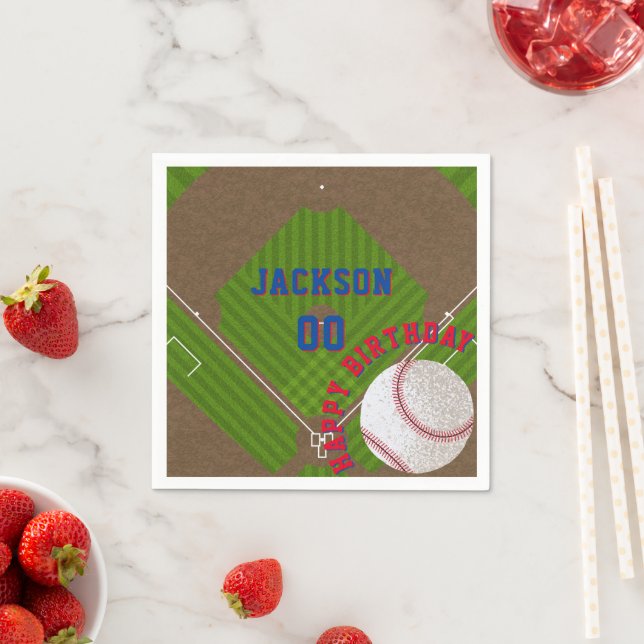 Baseball-Birthday-Party Serviette (Beispiel)