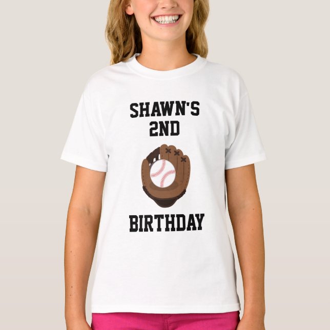 Baseball Birthday Party T - Shirt (Vorderseite)