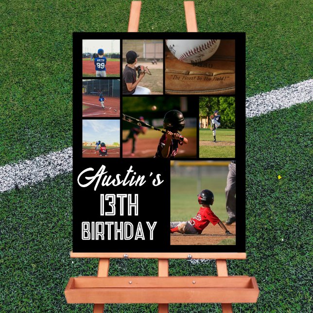 Baseball Birthday Party Welcome Poster | Editable  (Von Creator hochgeladen)