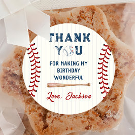 Baseball Birthday Runder Aufkleber