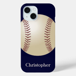 Baseball, Blau, Name Case-Mate iPhone Hülle