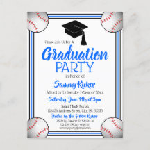 Baseball Blue & Black Graduation Party