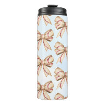 Baseball Bow Tumbler, Coquette Baseball Thema
