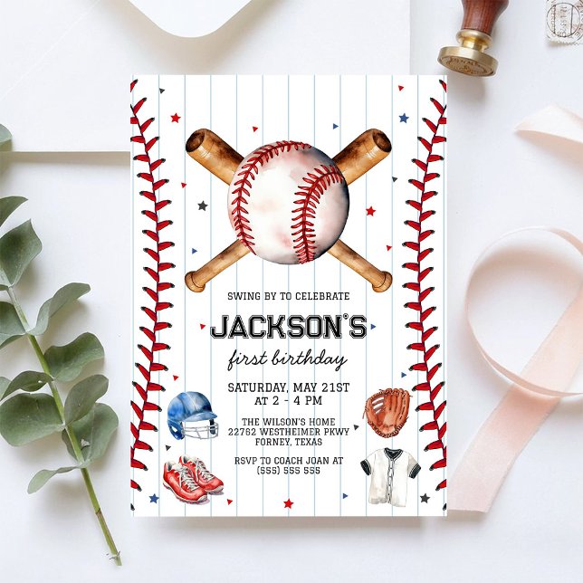 Baseball Boy Birthday Party Invitation (Créateur téléchargé)
