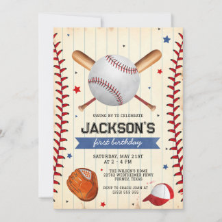 Baseball Boy Birthday Party Invitation Einladung