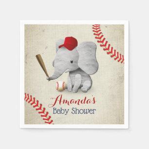 Baseball Boy Niedlich Elephant Baby Dusche Serviette