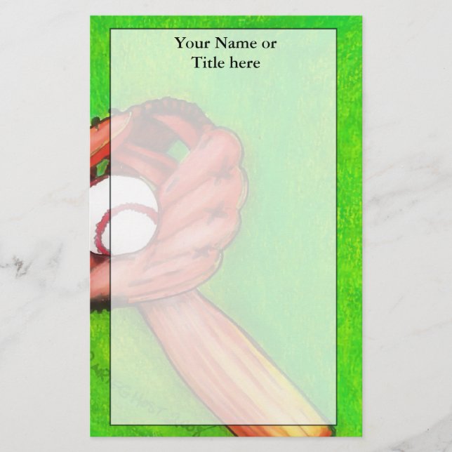Baseball-Briefpapier Briefpapier (Vorderseite)
