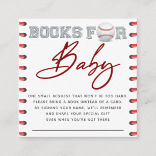 Baseball-Bücher für Baby Begleitkarte