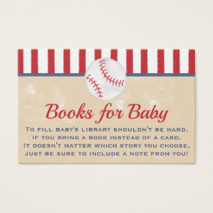 Baseball-Bücher für Baby-Geschäftskarte