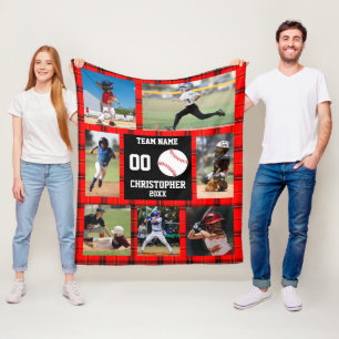 Baseball Buffalo Foto Collage Fleecedecke