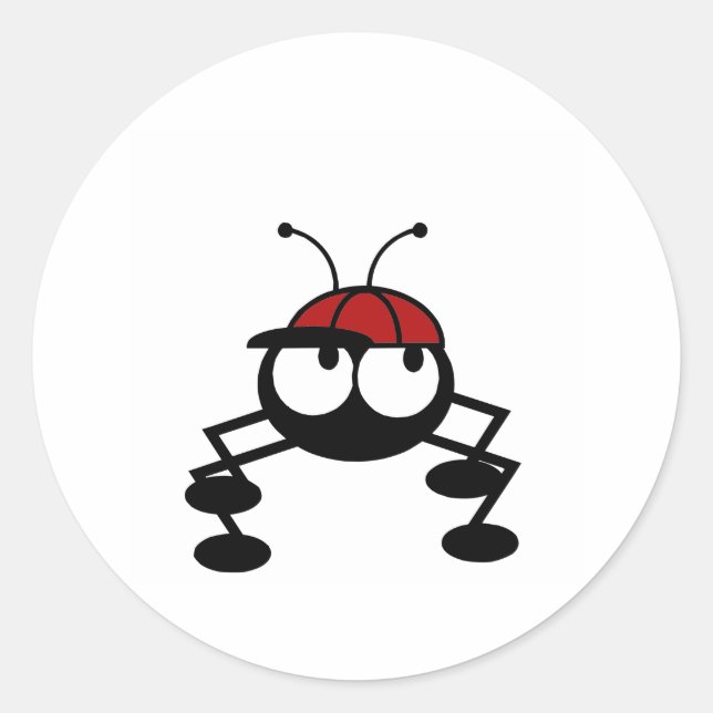 Baseball Bug Runder Aufkleber (Vorderseite)