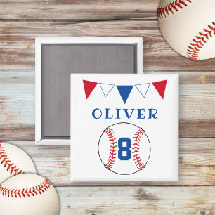 Baseball Bunting Flags Kindergeburtstag Magnet