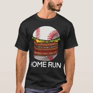 Baseball Burger Zuhause Lauf Women Liebe Game Frie T-Shirt