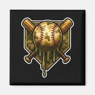 Baseball Camo Drip Eiscreme Jugend Jungen Srts Magnet