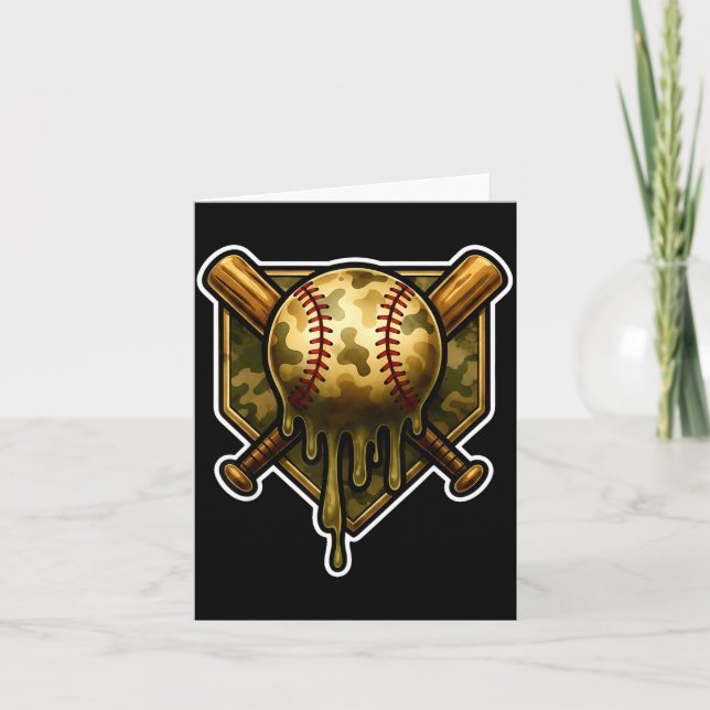 Baseball Camo Drip Ice Cream Youth Boys Srts  Karte (Vorderseite)