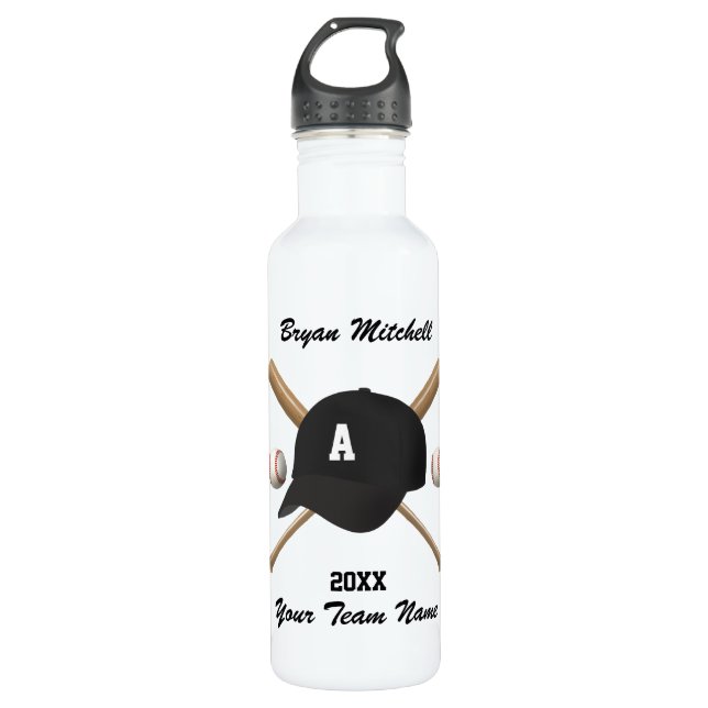 Baseball Cap Crossbats Name Liberty Flasche Trinkflasche (Vorderseite)