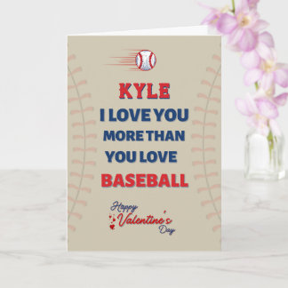 BASEBALL Carte De Voeux Pour Lui, Valentines Pour