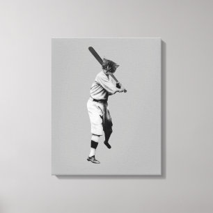 Baseball Cat Leinwanddruck