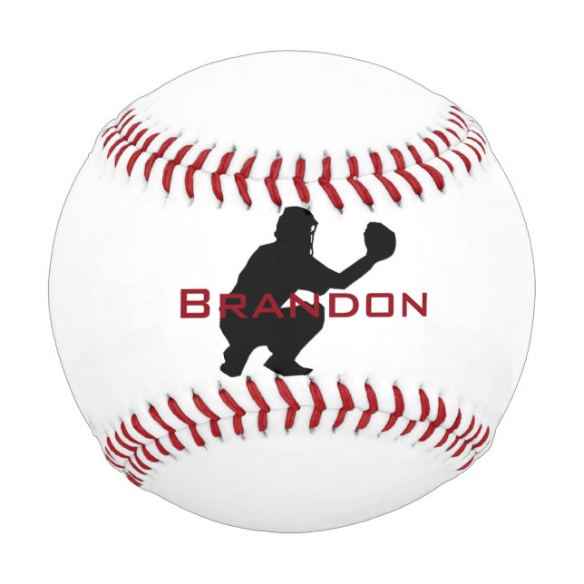 Baseball-Catcher-Bild auf Baseball (Vorderseite)