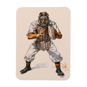 Baseball Catcher Magnet