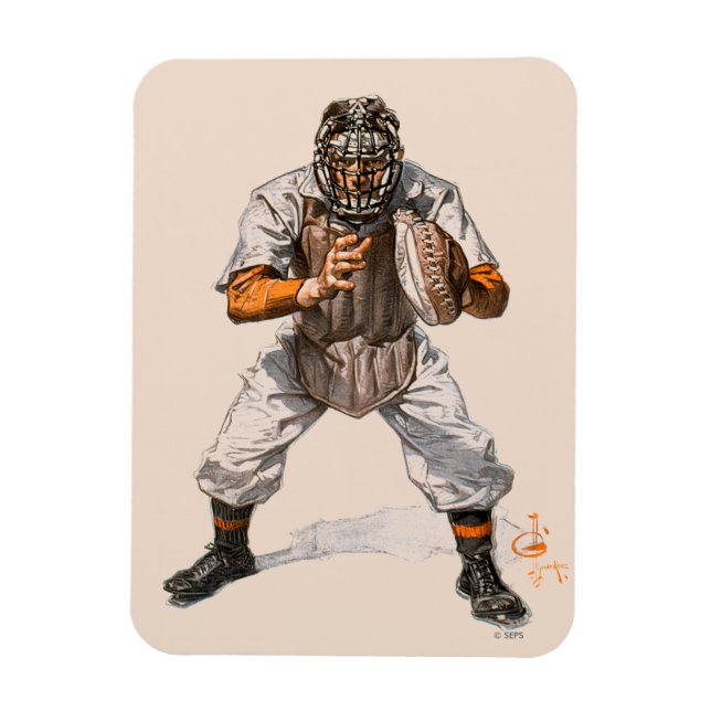 Baseball Catcher Magnet (Vertikal)